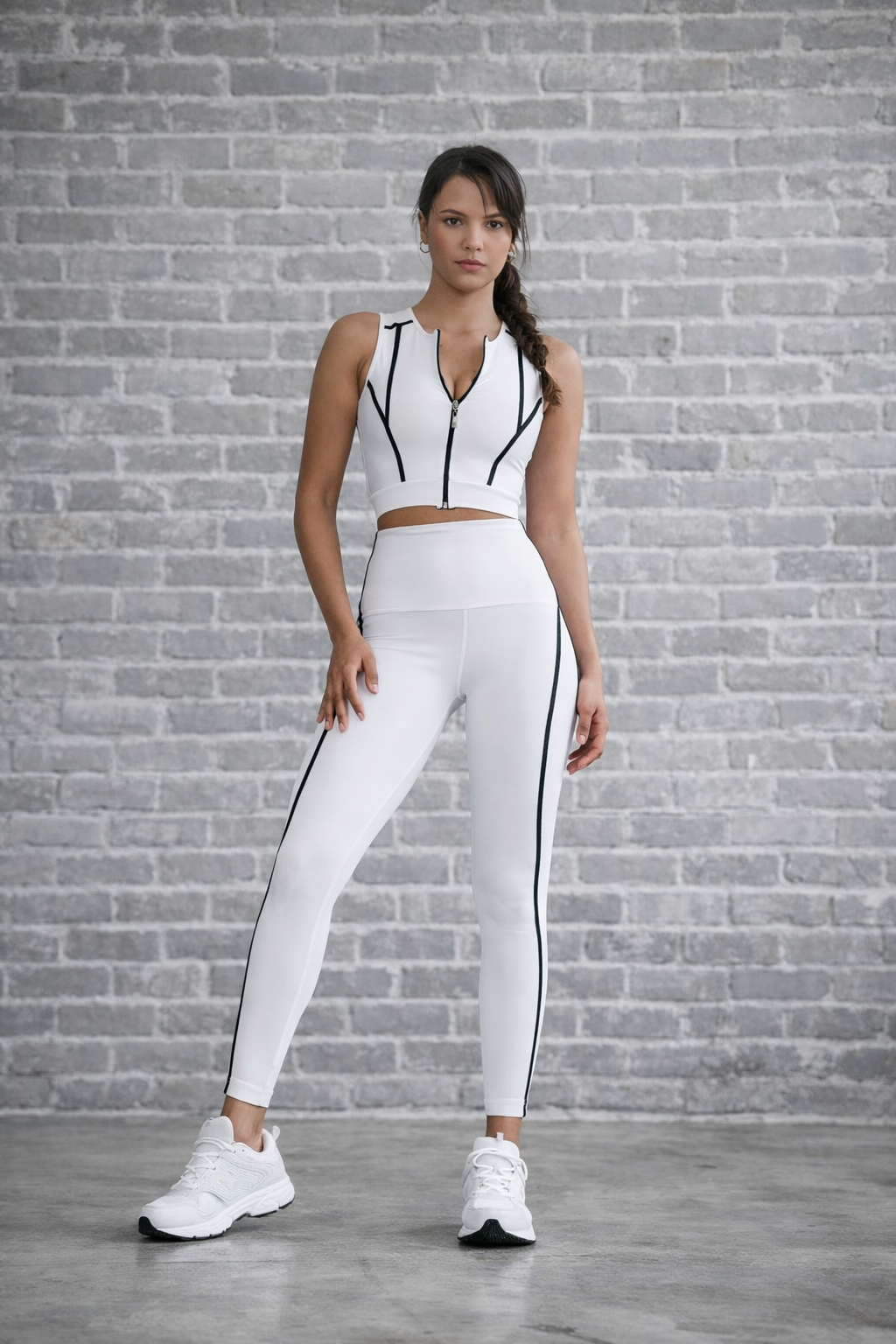 Femme Motion Edge Line Leggings  White