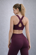 Femme Motion Infinity Cross Bra Deep Burgundy